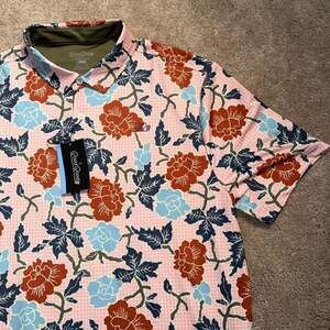Good Good Golf Pink Canyon Performance Polo Shirt, Men's Large - NWT